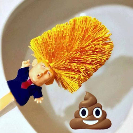 Donald Trump Toilet Brush Bowl Gag Gift Hand Made Home Cleaner Brush Gift Toy