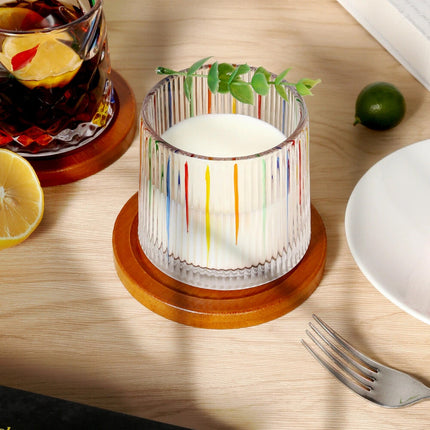 Colored Crystal Whiskey Glass Set with Snowflake Design - Elegant Holder for Bourbon, Tequila & Cocktails, Perfect Gift