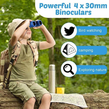 4X30 Binoculars Lightweight Adjustable Toy Gift for Bird Watching Outdoor Activities Random Colour