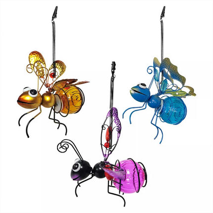 Solar Hanging Bee Light Waterproof Outdoor Hanging Tree Ornament Garden Decor