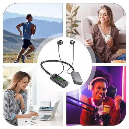Wireless Bluetooth Neckband in ear karaoke Monitoring Headphones Living Headset