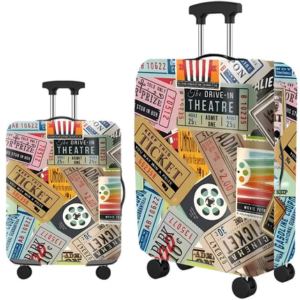 Colorful Elastic Luggage Protective Cover Fit 25-28 Inch Travel Trolley Suitcase