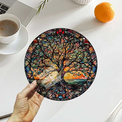 3 Pcs Tree of Life Acrylic Hanging Ornament Indoor Outdoor Home Garden Wall Art Decor