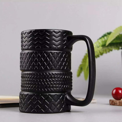 Large 500ML Tyre Tire Ceramic Mug, Coffee Tea Cup, Ideal Birthday Christmas Gift Present