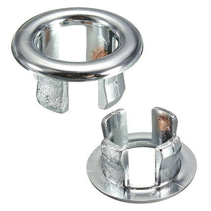 10x Bathroom Basin Sink Spares Overflow Cover Trim Replacement Chrome Plastic