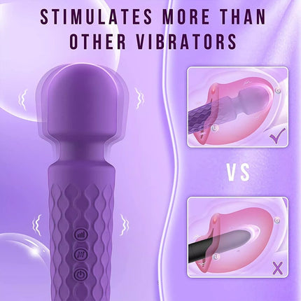 Rechargeable Clit Vibrator 20 Speeds Massage Wand Sex Toys for Women Masturbator