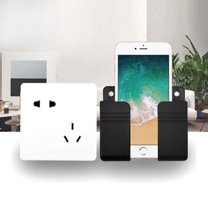 4Pcs Wall Mounted Remote Control Storage Rack Mobile Phone Holder Home Decor