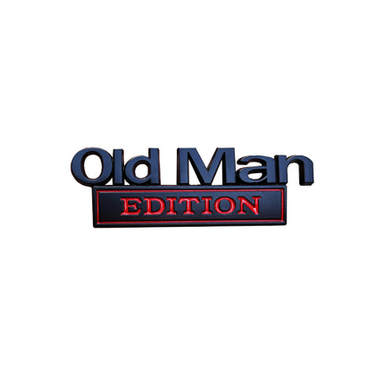 2pcs Old Man Edition 3D Emblem Sticker Badge Fender Decals Car Truck Door