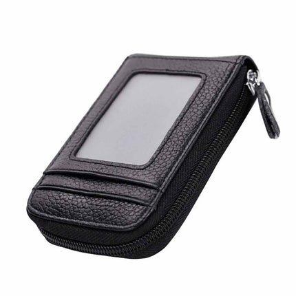 RFID Blocking Leather Wallet Coin Purse Credit Card Holder Men Women Anti-theft