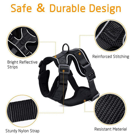 Cat Dog Harness Leash Walking Escape Proof Adjustable Reflective Vest Harness