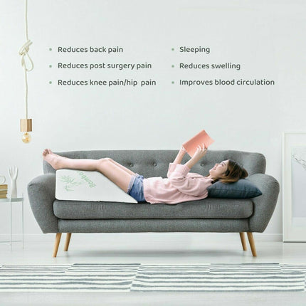 Wedge Elevation Pillow Cool Gel Memory Foam Leg Raiser Support Cushion