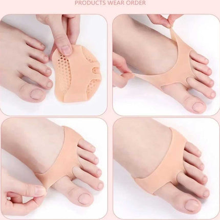 10 PAIRS SILICONE METATARSAL PADS - TOE SEPARATOR ORTHOTICS FOOT CARE INSOLE