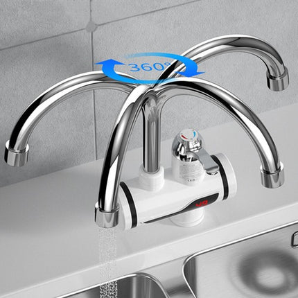 360° Rotating Electric Instant Hot Water Faucet Tap, LED Display Kitchen Water Heater