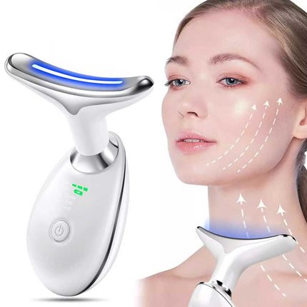 Neck Face Lifting Massager Skin Tighten Device LED and Anti Wrinkle Double Chin