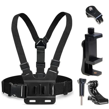 5pcs Chest Mount Harness Strap Action Camera Phone Holder POV for Mobile Phone EM