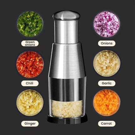 Pressed Garlic Onion Chopper 304 Stainless Steel Hand Food Chopper Kitchen Tools