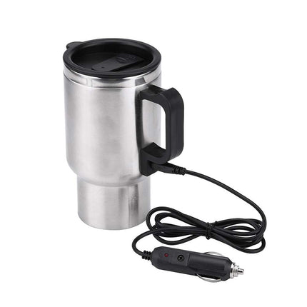 12V Car Electric Kettle Heating Cup Coffee Tea Mug Pot Stainless Steel Bottle