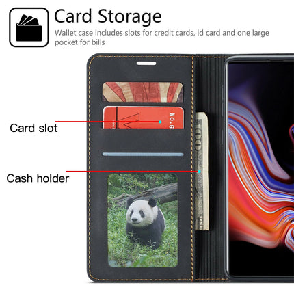 Premium Leather Flip Magnetic Wallet Case Protective Cover for iPhone 17