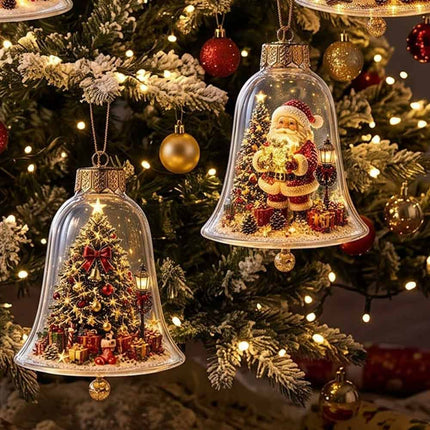Light‑Up Acrylic Christmas Story Ornament, Mini LED Holiday Scene Decoration