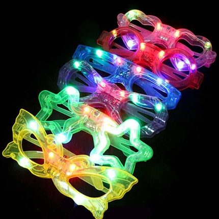 6X Random LED Light Up Sunglasses Glow in The Dark Party Supplies LED Glasses