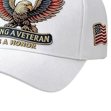 Veteran Commemorative Baseball Cap - "Being a Soldier" Embroidered Patriotic Camo Hat