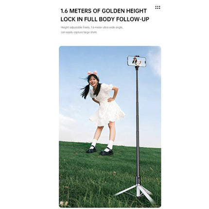 2-in-1 Selfie Stick Tripod: Portable Phone Stand for iPhone & Android