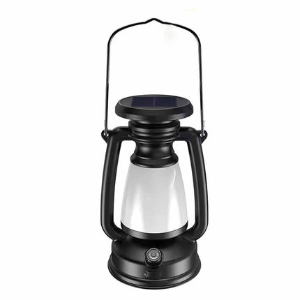 Solar & USB Rechargeable LED Camping Lantern, Outdoor Portable Light for Tent Hiking Camping