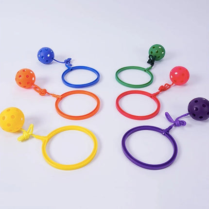 3pcs Random Colors  Kids Ankle Skip Outdoor Garden Game Fun Bouncing Ball