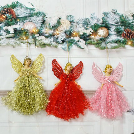 22×13cm Christmas Angel Fairy Tree Topper - Festive Xmas Ornament Decoration
