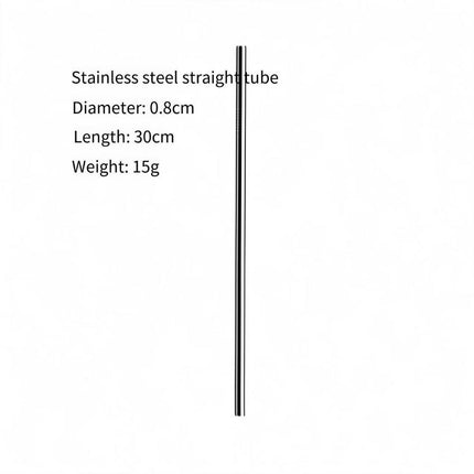304 Stainless Steel Straw Set for 40oz Cup, 3 Straight & 3 Bent Straws with 2 Cleaning Brushes