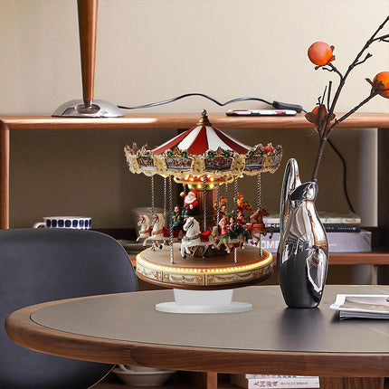 Classic 2D Acrylic Carousel - Flat Christmas Merry Go Round Decor