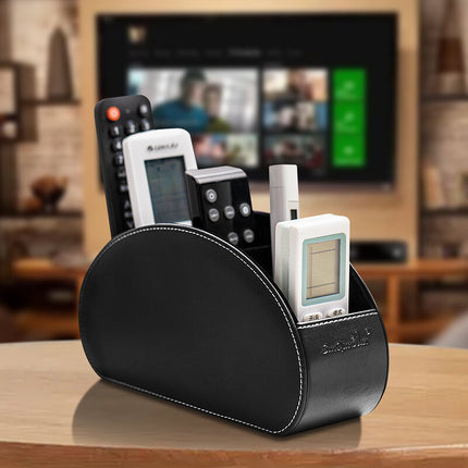 Storage Box PU Leather Phone And TV Remote Control Desk Organizer Holder Home