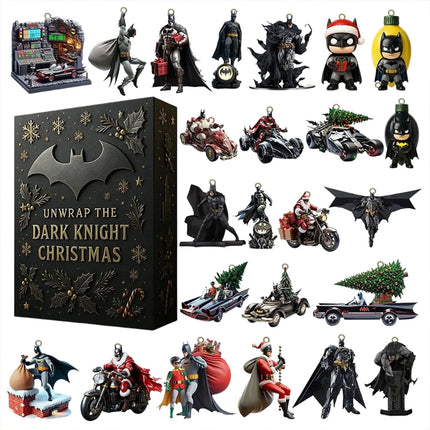 2025 Black Knight Bat-man Advent Calendar - 2D Acrylic Pendant Holiday Blind Box Gift