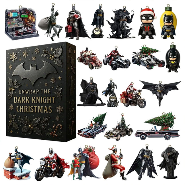 2025 Black Knight Bat-man Advent Calendar - 2D Acrylic Pendant Holiday Blind Box Gift