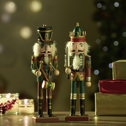 Traditional Wooden Christmas Nutcracker Figurine – Festive Xmas Decor