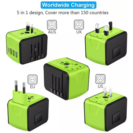 FAST 3.4A Universal Travel Adapter 3 USB &Type-C Outlet Converter Plug Power