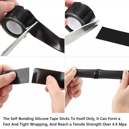 3 Meter Self‑Fusing Silicone Tape, Waterproof Non‑Adhesive Removable Seal Tape