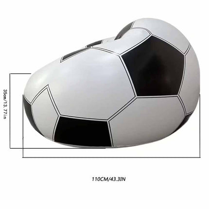 Waterproof PVC Inflatable Chair, Football Style Indoor Outdoor Sofa