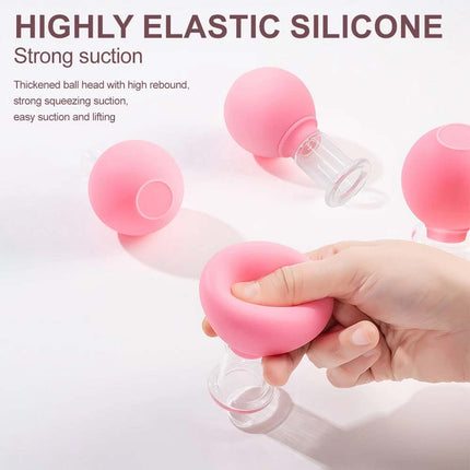 4PCS Facial Cupping Set Glass Face Massage Skincare Tool