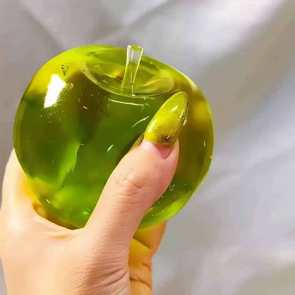 Green Apple Squishy Toy Soft Stress Relief Ball Fidget Sensory Gift for Kids & Adults