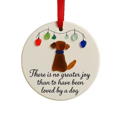 2pcs Sea Glass Pet Ornament - Hanging Ocean Glass Decor for Christmas Tree