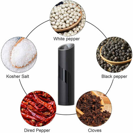 Electric Salt and Pepper Grinder Gravity Induction Shaker Mill Battery-Operated