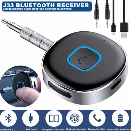 Bluetooth Receiver Call Music Receiver AUX Adapter for Car Headphone iPod