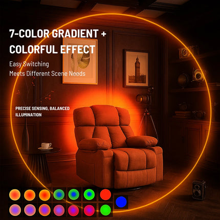 Magnetic RGB LED Night Light Smart Motion Sensor & USB Rechargeable Ambient Lamp