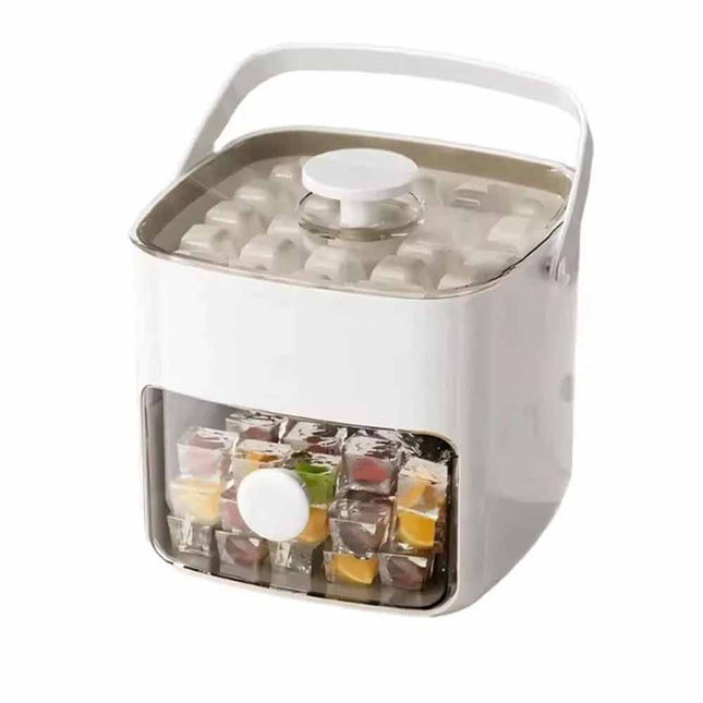 Portable Easy-Press Ice Cube Tray Maker - 48 Cube Countertop Mold