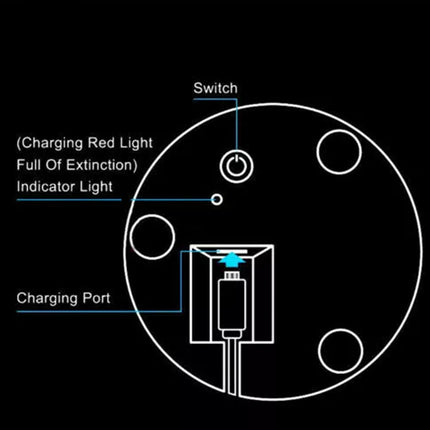 LED Night Light Color Changing Decor Rechargeable Touch Sensor Lamp Toy