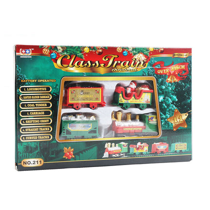 Christmas Train Electric Railway Tracks Santa Claus Car Kids Education Xmas Gift