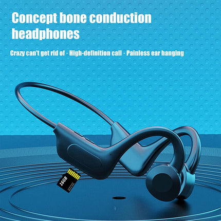 Bone Conduction Wireless Bluetooth5.0 Headset Stereo Sport Support TF Card