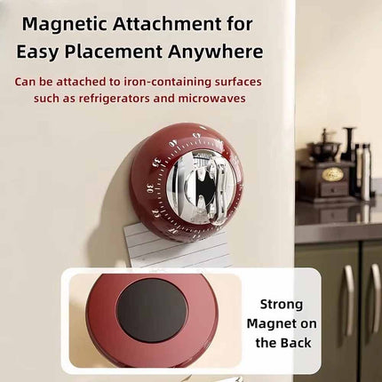 Mechanical Kitchen Timer, Manual Magnetic 60 Minute Countdown Timer
