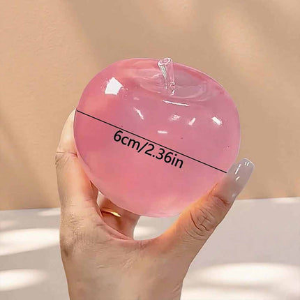 Pink Apple Squeeze Toy Soft Stress Relief Ball Sensory Fidget Office Desk Toy